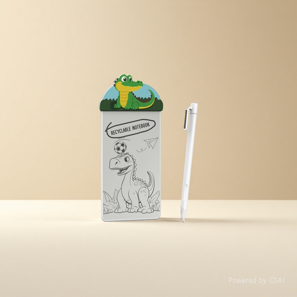 Cartoon crocodile-shaped sticky notes, other display items, cute office stationery Specification image