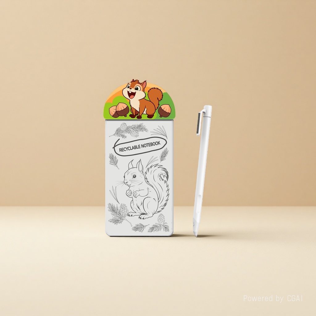 Cartoon squirrel shaped notepad, other display items, cute office stationery