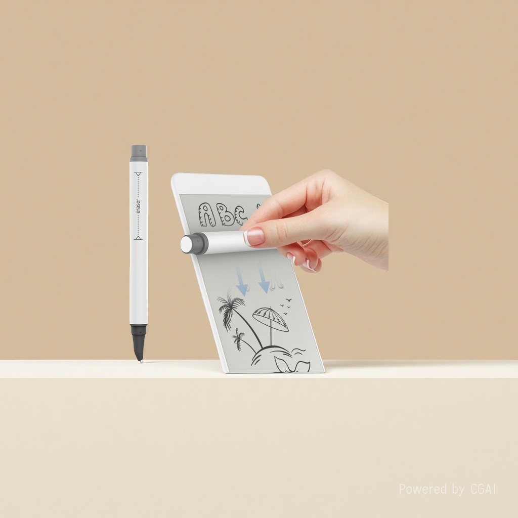 An electronic handwriting tablet with a writing pen, a portable calligraphy and painting board