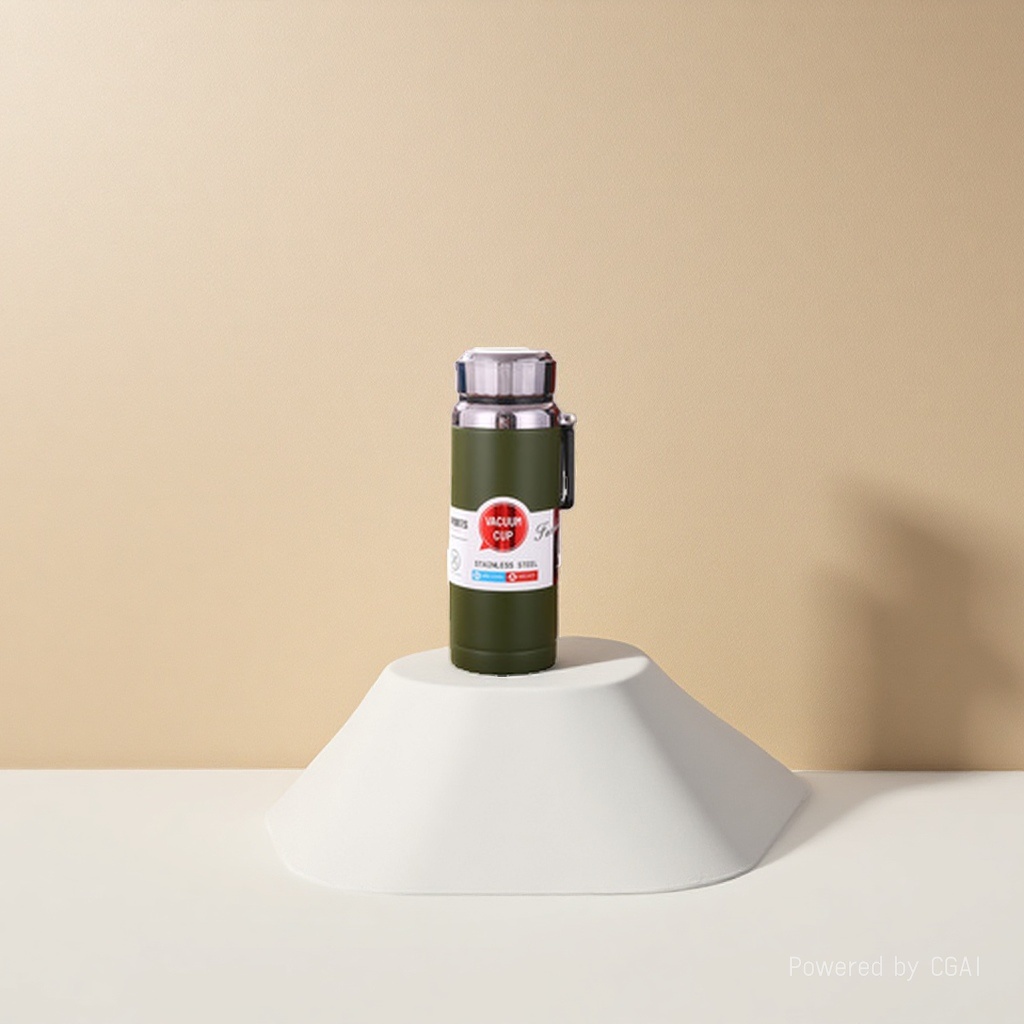 Green thermos flask, thermos coffee pot, hot water bottle, gift electric hot water bottle, press-type thermos flask Specification image