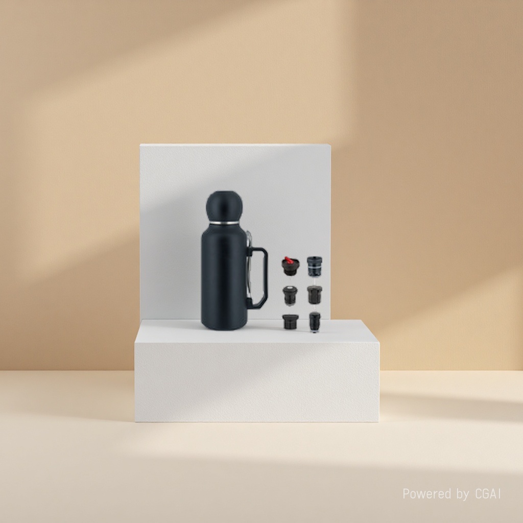 Black insulated electric kettle Specification image