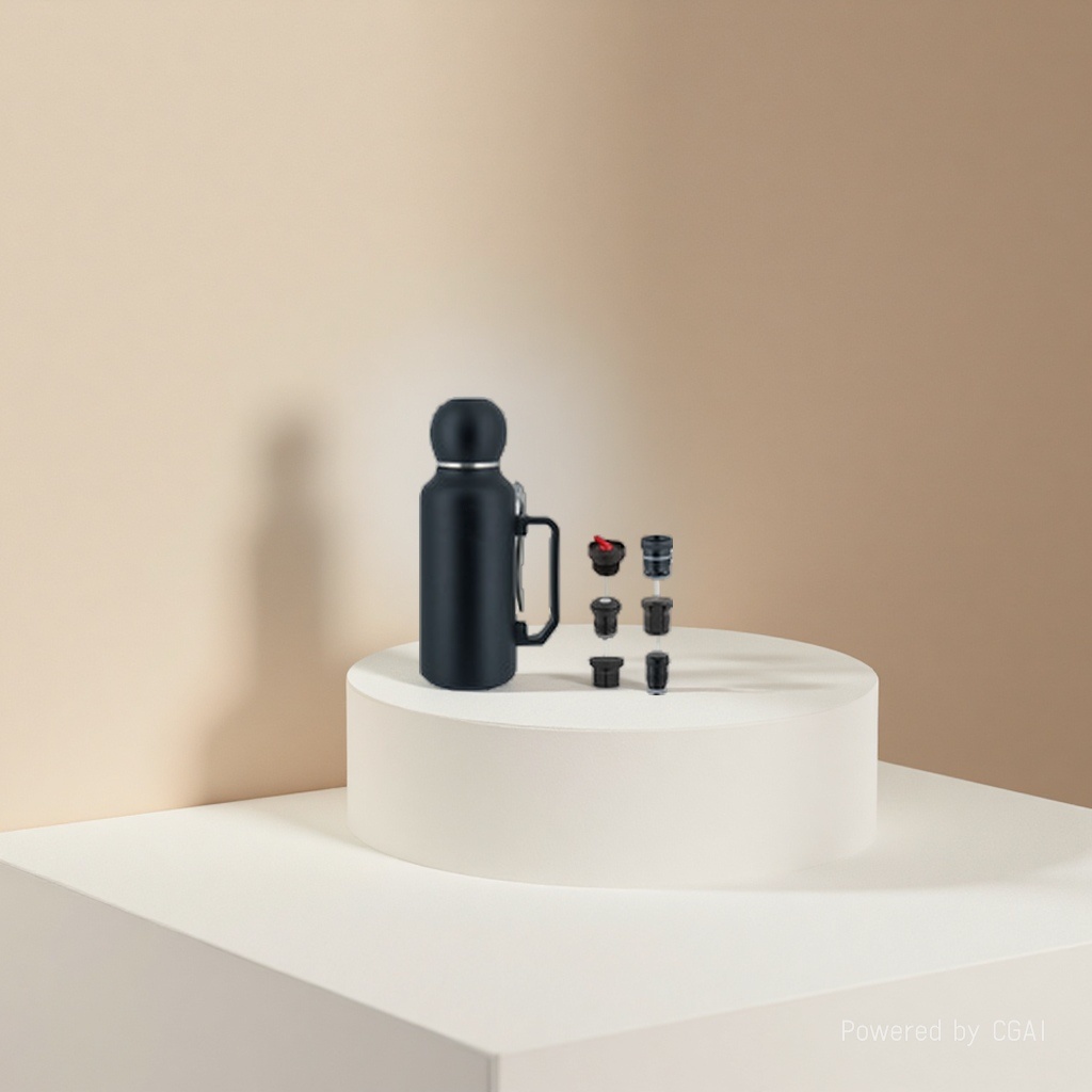 Black insulated electric kettle details Picture