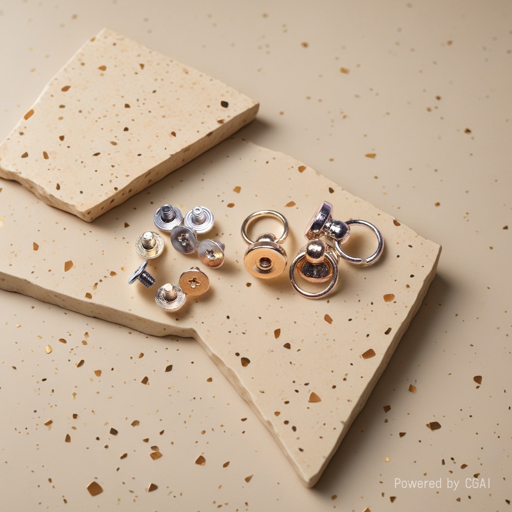 Ancient-style gold jewelry accessories, lobster clasp, open ring, crochet, hand-stitched needle connection piece