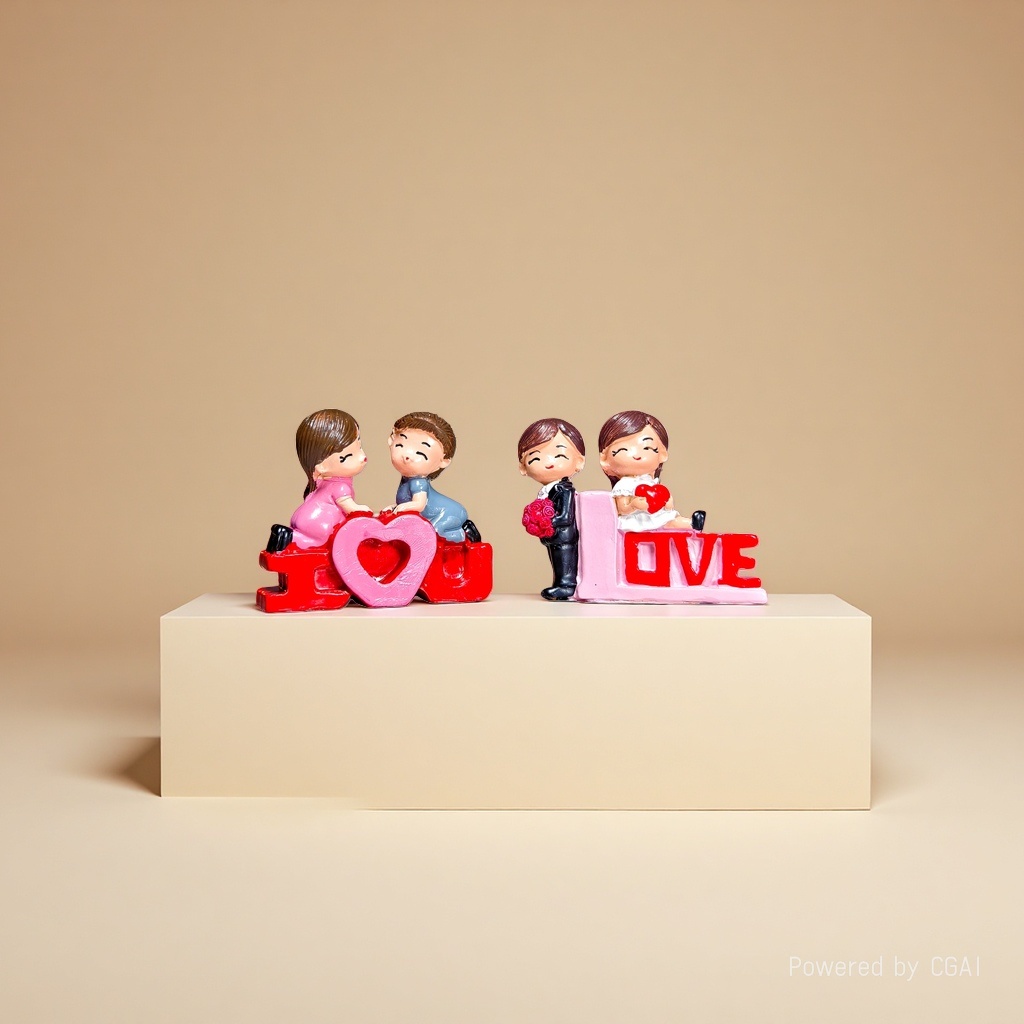 Love-themed couple dolls, decorative items, other decorative items, warm and romantic home decor