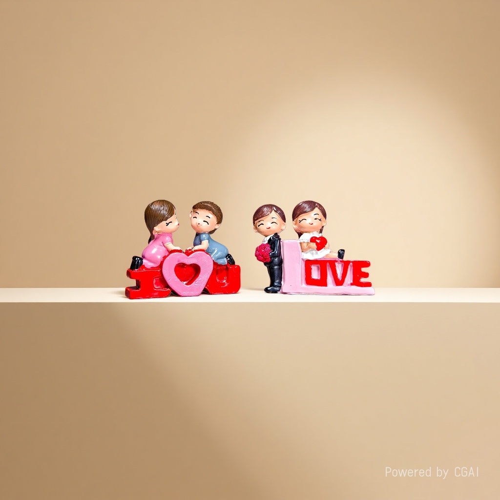 Love-themed couple dolls, decorative items, other decorative items, warm and romantic home decor Specification image