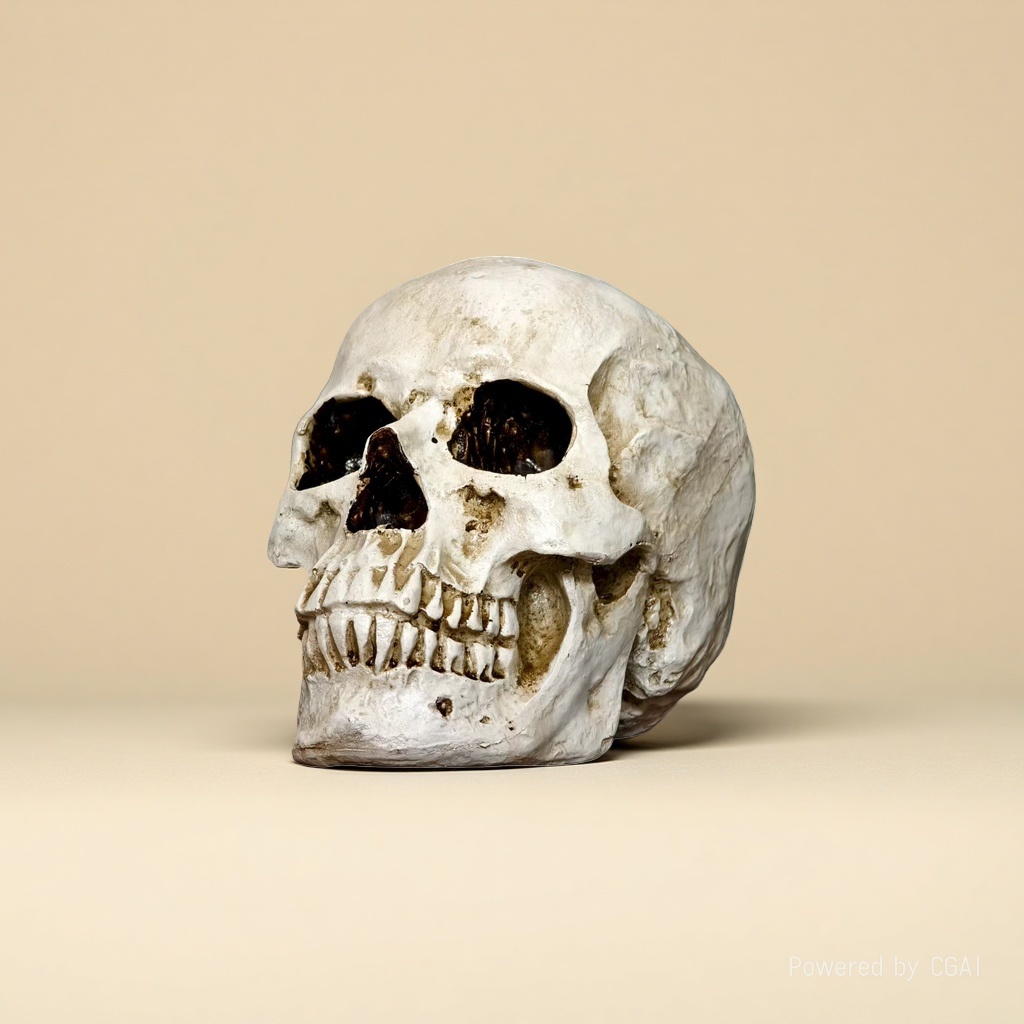 A simulated human skull model ornament Application Scenario