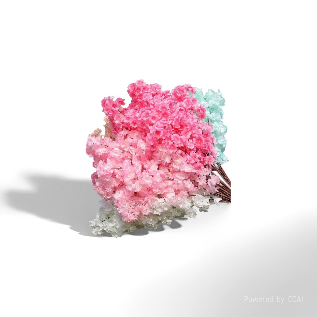 仿真樱花枝尤加利槲寄生绿植仿真树枝大叶子假花花杆