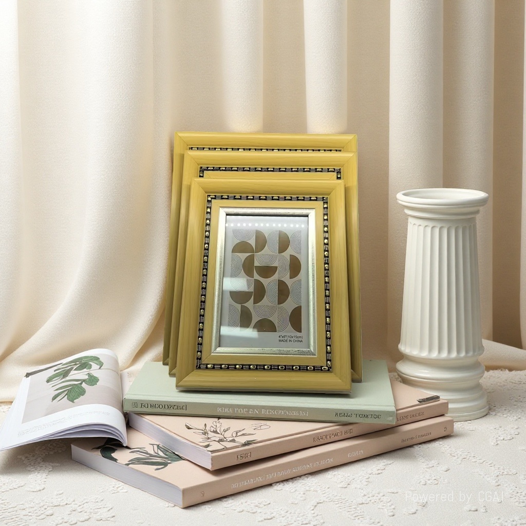 American retro photo frame, square black photo frame, European butterfly decoration, Chinese style picture frame, empty frame mounting and display table Specification image