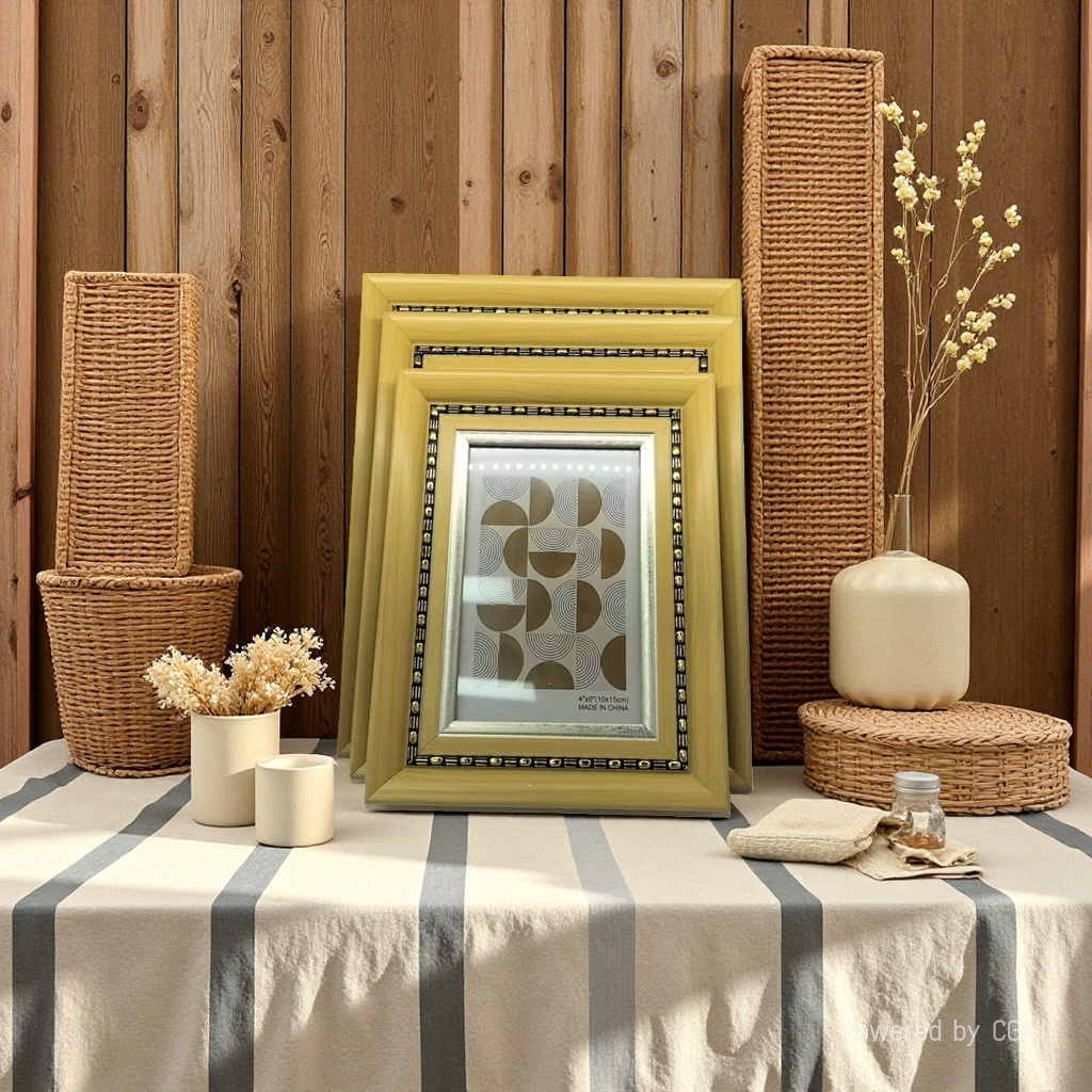 American retro photo frame, square black photo frame, European butterfly decoration, Chinese style picture frame, empty frame mounting and display table details Picture