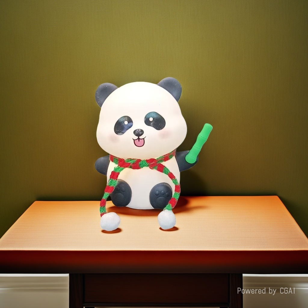 Cute panda plush toy dolls, AI dolls, doll table lamps, LED desktop lamps, Kaiwei lighting fixtures details Picture