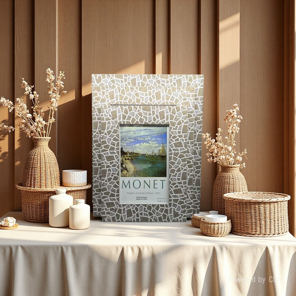 Stone-patterned photo frames, rectangular photo frames, European-style decorative photo frames, picture frames, empty frames, mounting and display tables. Factory direct sales and wholesale. Three colors available details Picture
