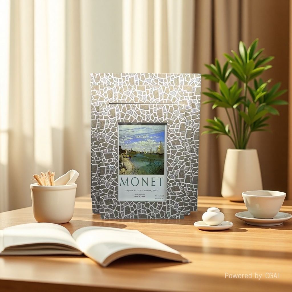 Stone-patterned photo frames, rectangular photo frames, European-style decorative photo frames, picture frames, empty frames, mounting and display tables. Factory direct sales and wholesale. Three colors available Application Scenario