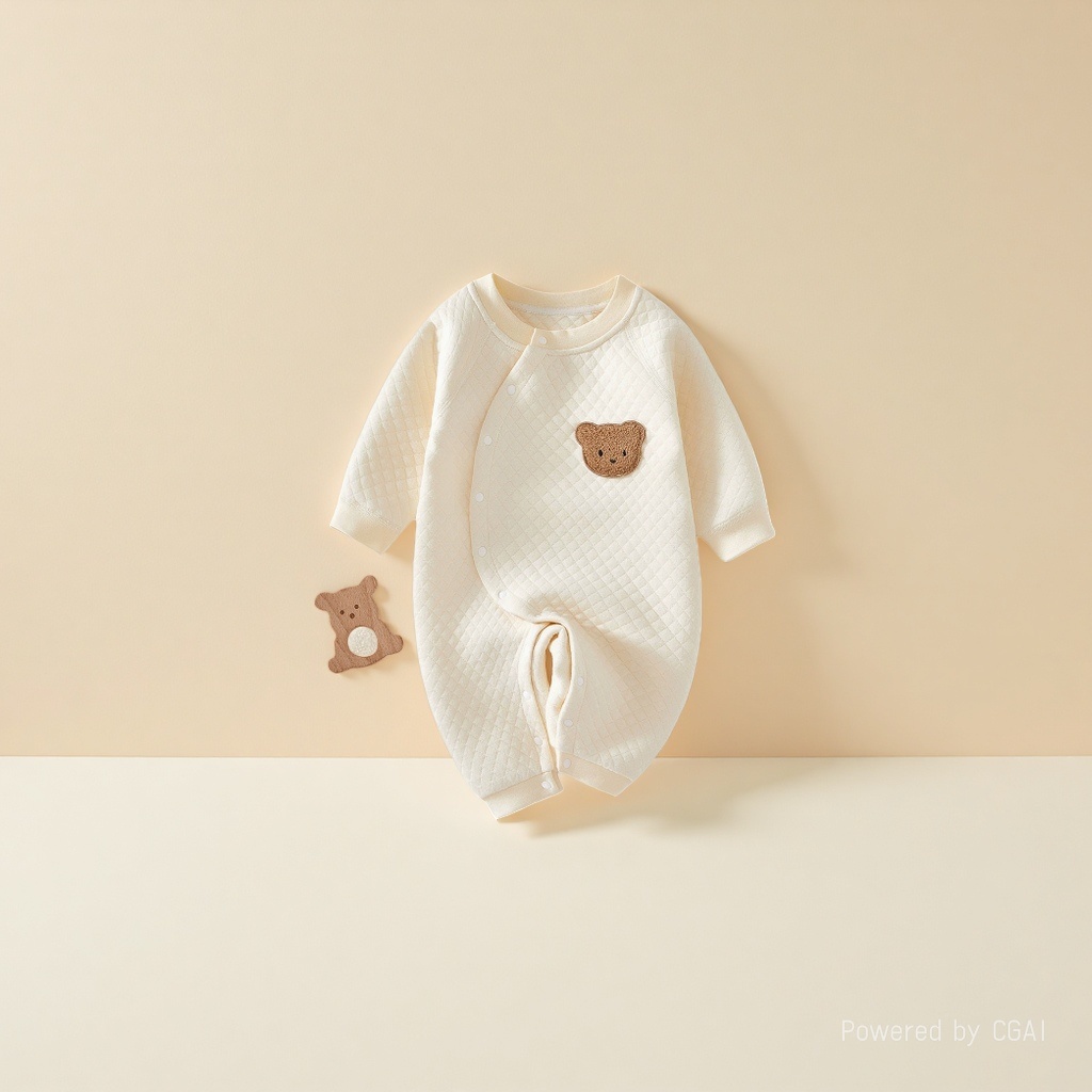 婴儿衣服秋冬连体衣无骨夹棉新生儿偏襟宝宝哈衣爬服家居衣百搭