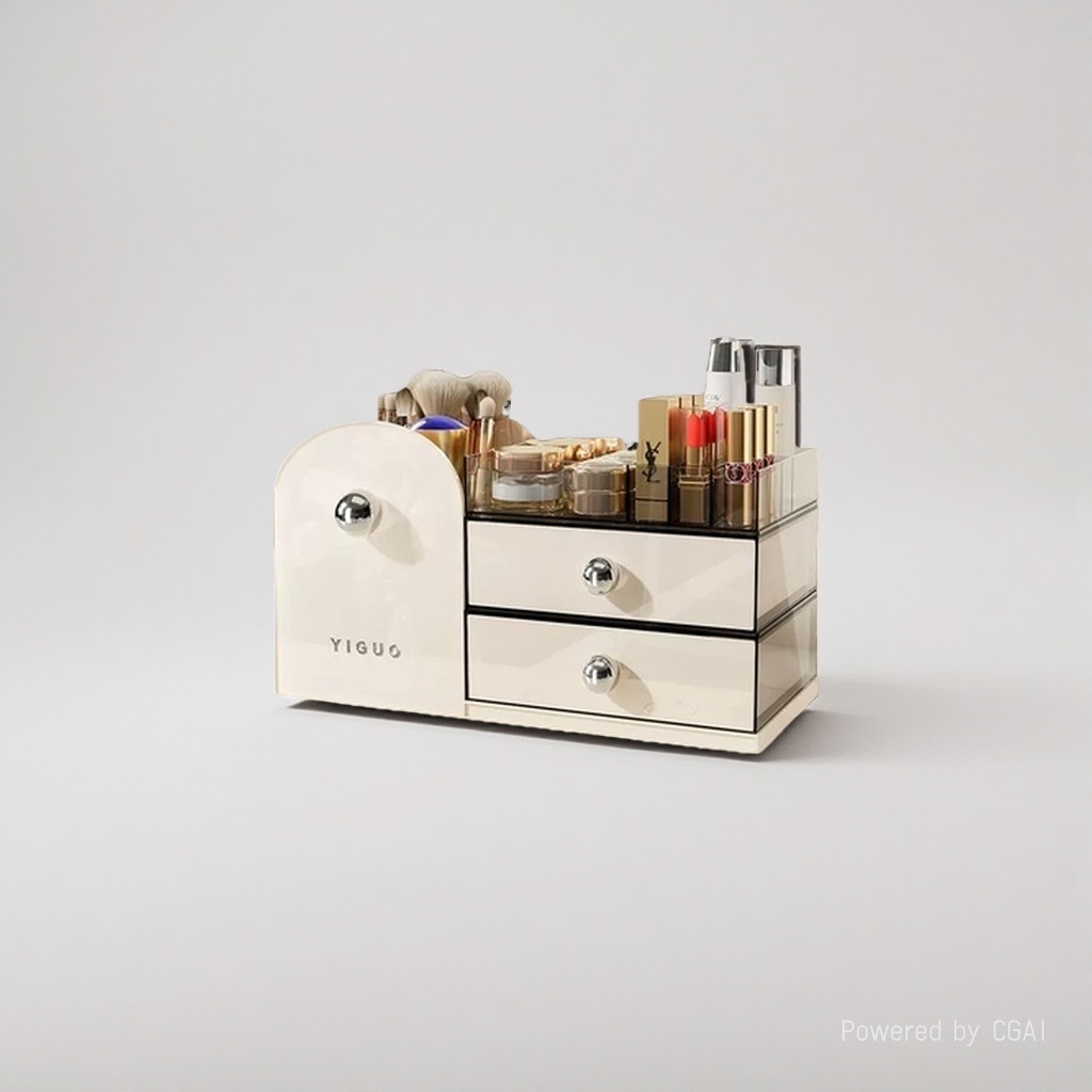 Cosmetics storage box, desktop drawer type, lipstick and skin care products storage rack, cosmetics box, jewelry box, cosmetics organization box. 144539709 Specification image