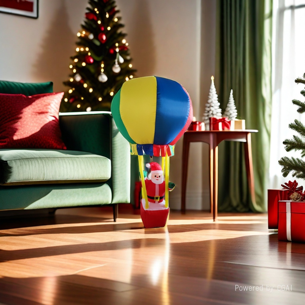 Santa Claus hot air Balloon Christmas Ball 180cm Application Scenario
