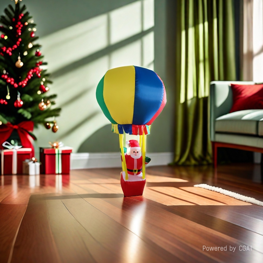 Santa Claus hot air Balloon Christmas Ball 180cm Specification image
