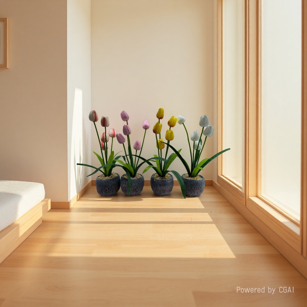 针织花/仿真花/仿真植物/大叶子假花/绿植仿真产品图