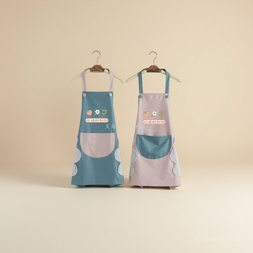 Waterproof fashionable printed washable hand apron 165237877 Specification image