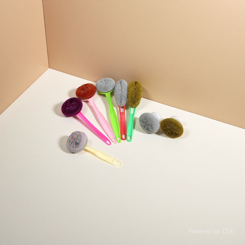 This is a powerful tool for scrubbing POTS with handles. It uses steel wool balls to scrub POTS and dishes without shedding threads. It also uses iron wire balls for kitchen and household cleaning Application Scenario