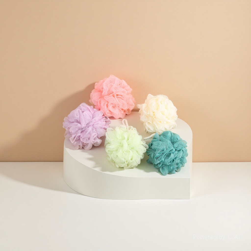 Super soft bath flower bath ball, bath ball, cute girl scrubbing, back rubbing, foaming bath belt, hanging rope design Application Scenario
