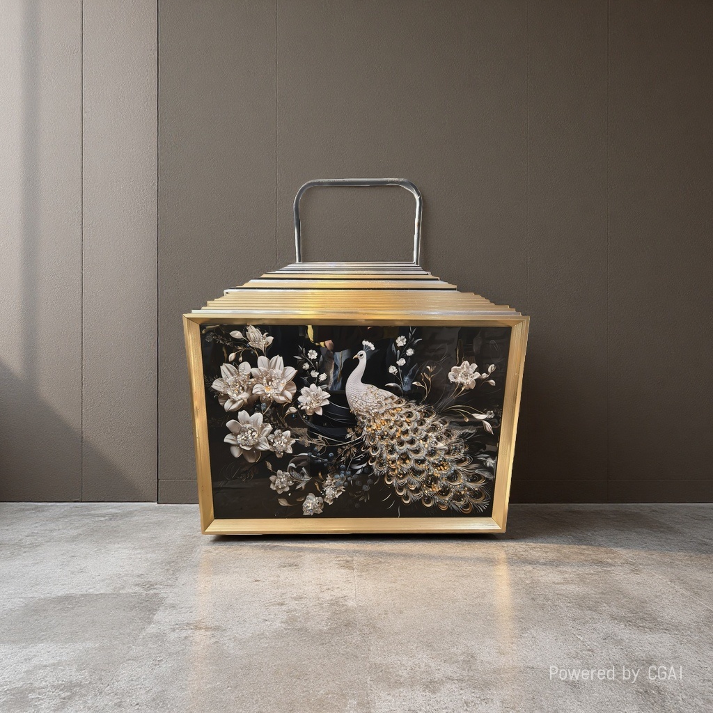 晶瓷画艺术孔雀鲜花帆布画壁画海报墙壁艺术卧室客厅现代装饰画