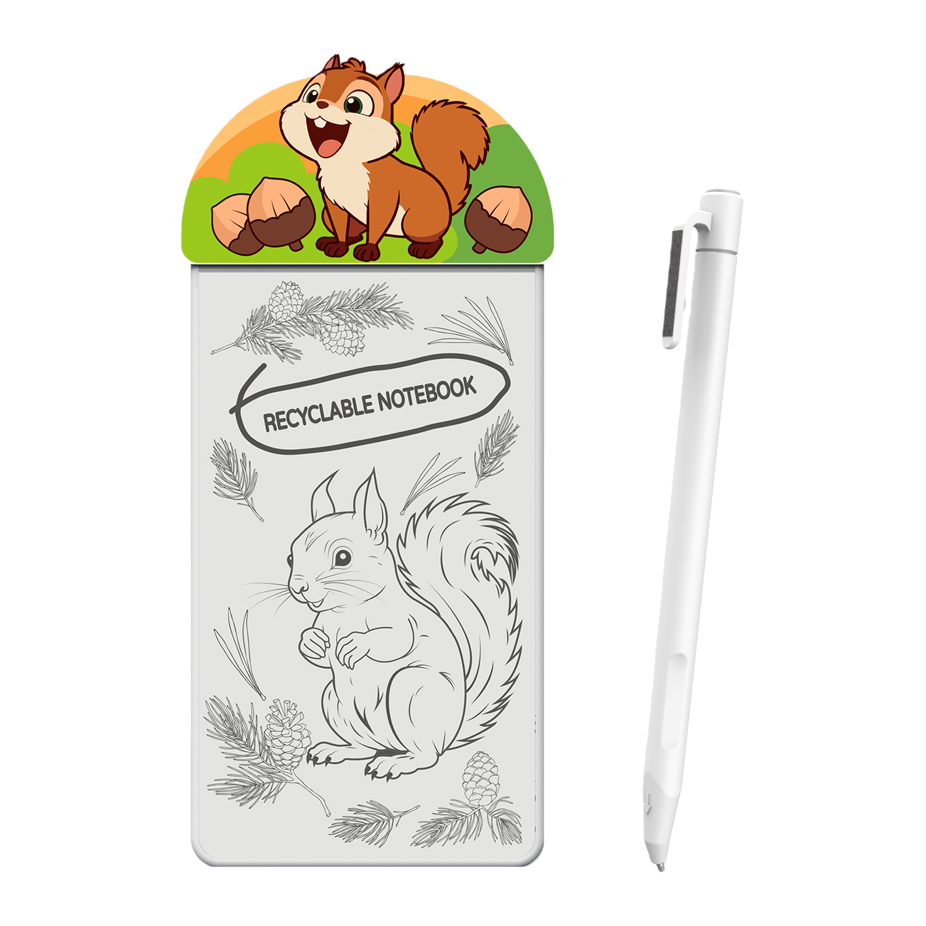 Cartoon squirrel shaped notepad, other display items, cute office stationery Item Picture