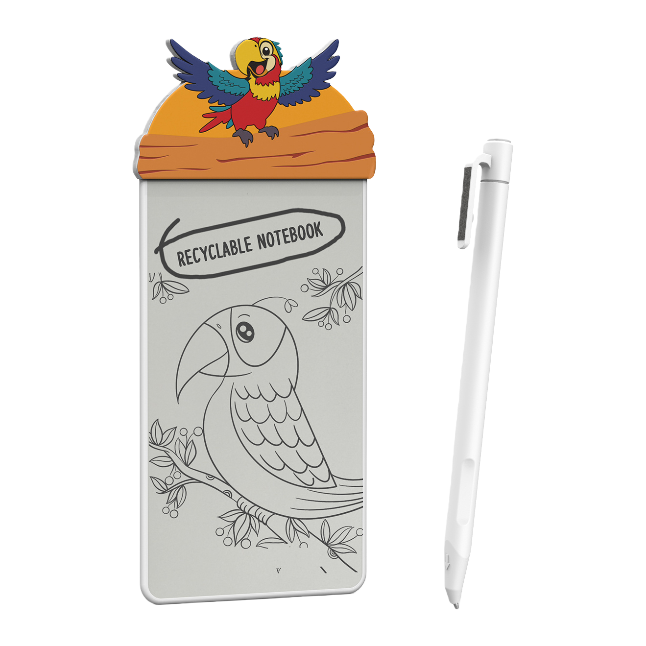 Cartoon color parrot-shaped sticky notes, other display items, cute office stationery Item Picture