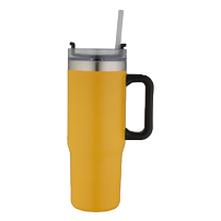 Copa térmica amarilla cuerpo principal alimentador cubertería especial bebé anti-escaldante taza de pajita extraíble para limpiar Item Picture