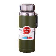 Green thermos flask, thermos coffee pot, hot water bottle, gift electric hot water bottle, press-type thermos flask Item Picture