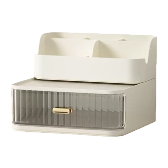 Drawer-type transparent cosmetic storage box, dressing table, skin care product rack, makeup brush, portable dressing table. 142011134 Application Scenario