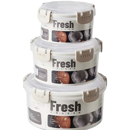 The large-capacity kitchen storage box is sealed and leak-proof. It can be stacked. The storage box is 142241818 Item Picture