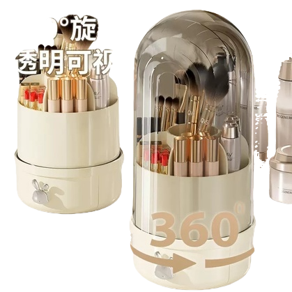 Makeup brush bucket storage box, large dust-proof brush container, stackable home beauty tool box 143839236 Application Scenario