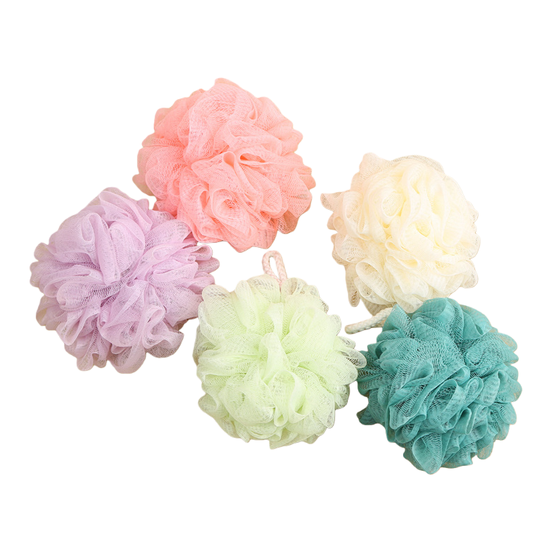 Super soft bath flower bath ball, bath ball, cute girl scrubbing, back rubbing, foaming bath belt, hanging rope design Item Picture