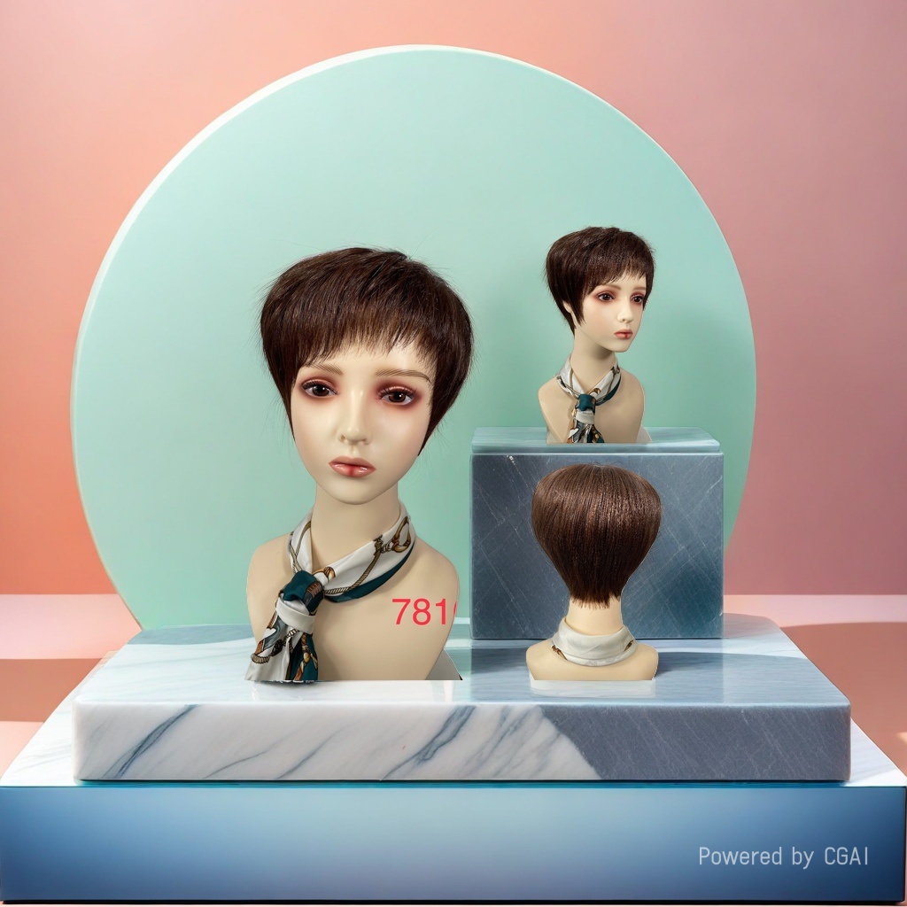 假发/假发女士短款时尚/假发国内/假髮/假发非洲产品图