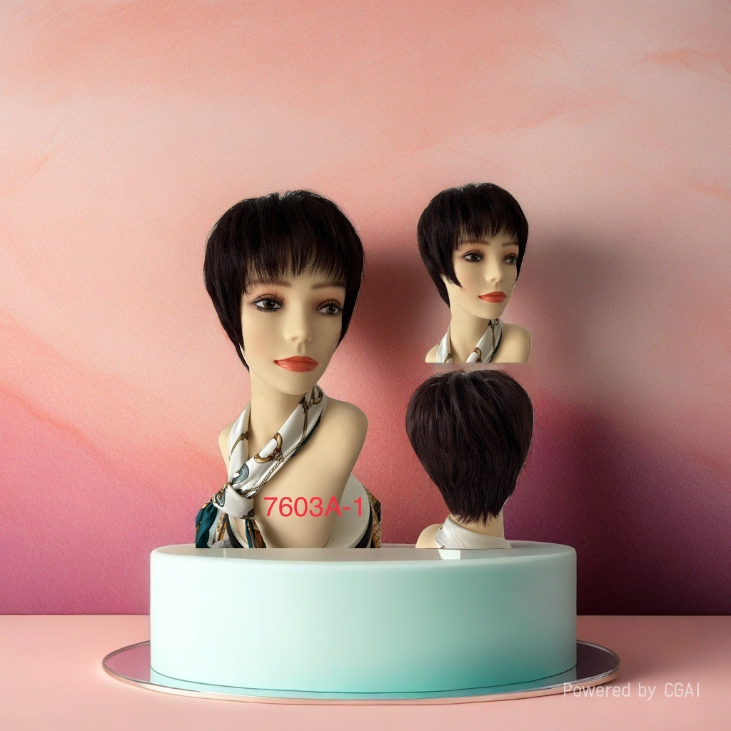 Cross-camera wig for women, short straight hair, high-temperature silk, short style, fashionable, natural and drape
