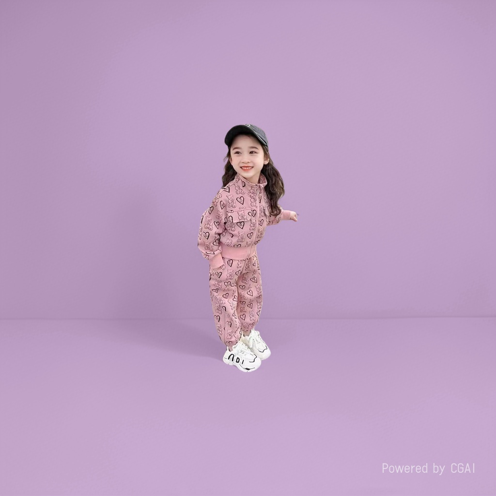 小女孩儿童童装春秋网红洋气韩版运动装休闲两件套