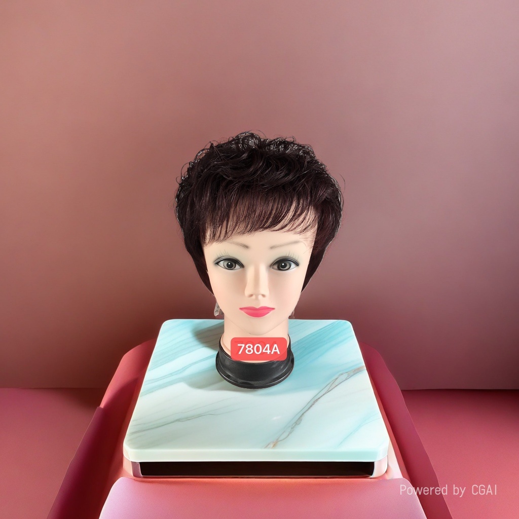 Cross-camera wig for women's short straight hair fashion style Specification image