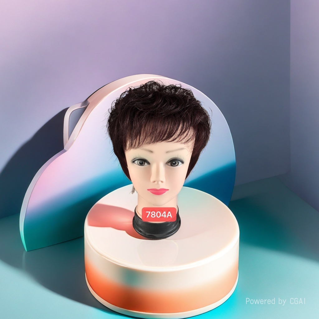 Cross-camera wig for women's short straight hair fashion style details Picture