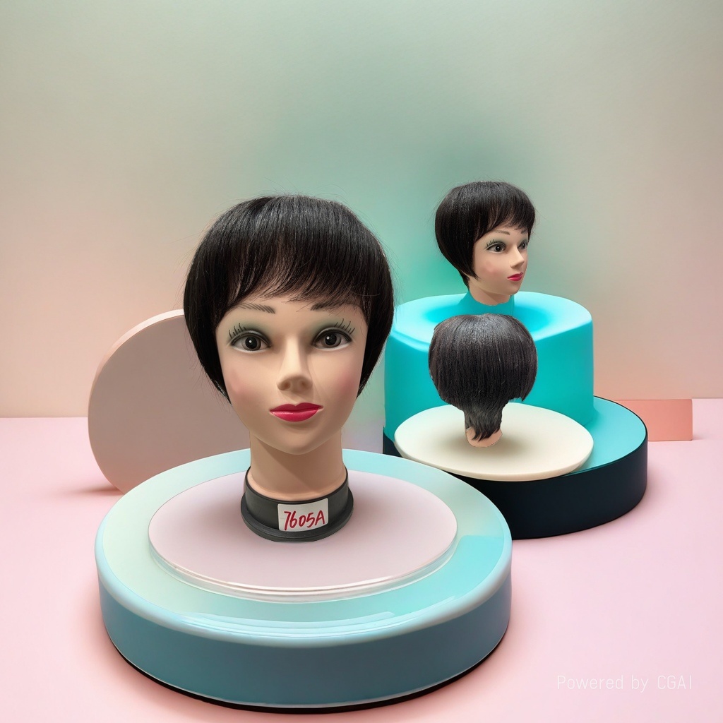 Cross-camera wig for women, short straight hair, high-temperature silk, fashionable and versatile details Picture