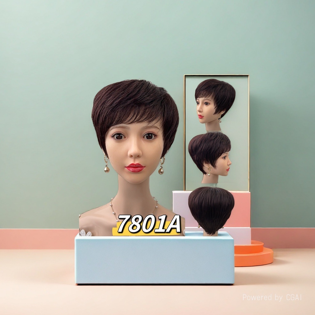 Cross-camera wig for women's short straight hair, highly realistic, breathable, light and natural Application Scenario