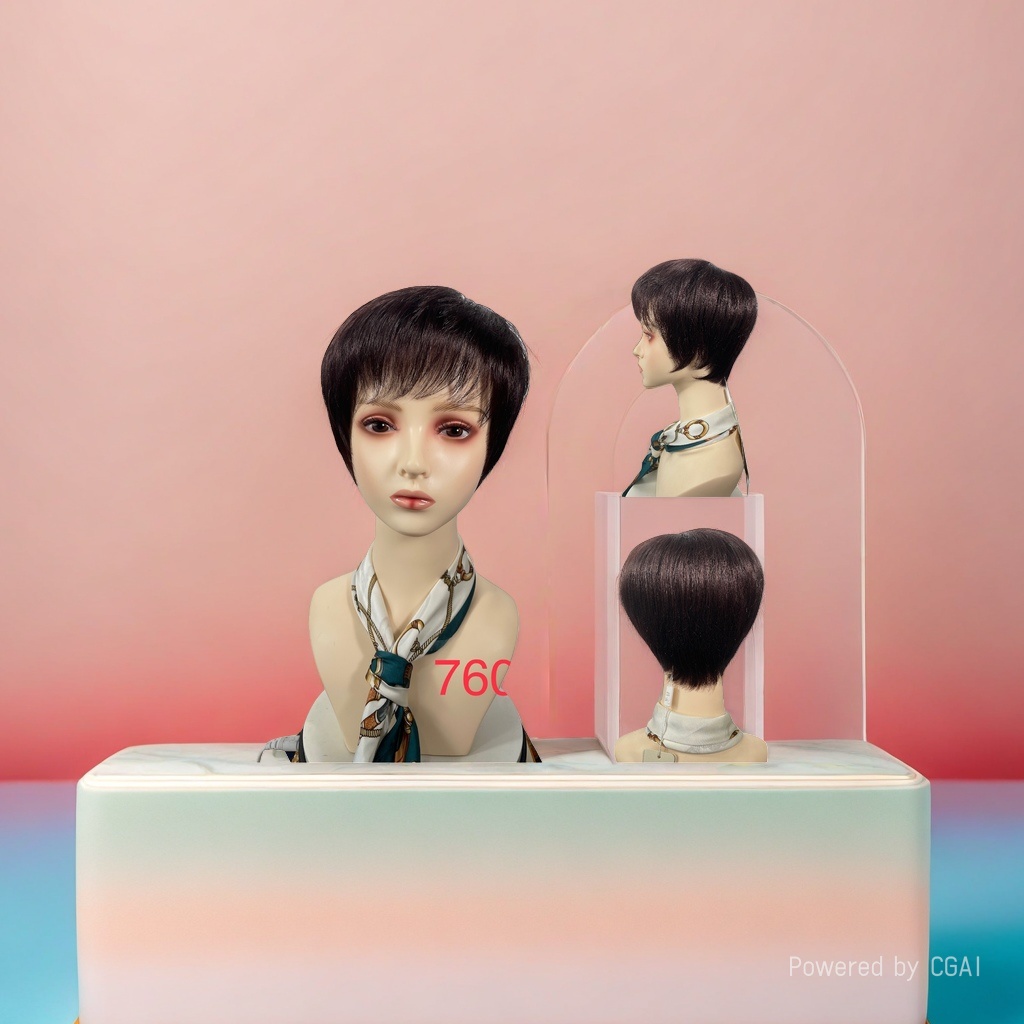 Cross-camera wig for women, short straight hair, high-temperature silk, light and breathable, for daily commuting Application Scenario