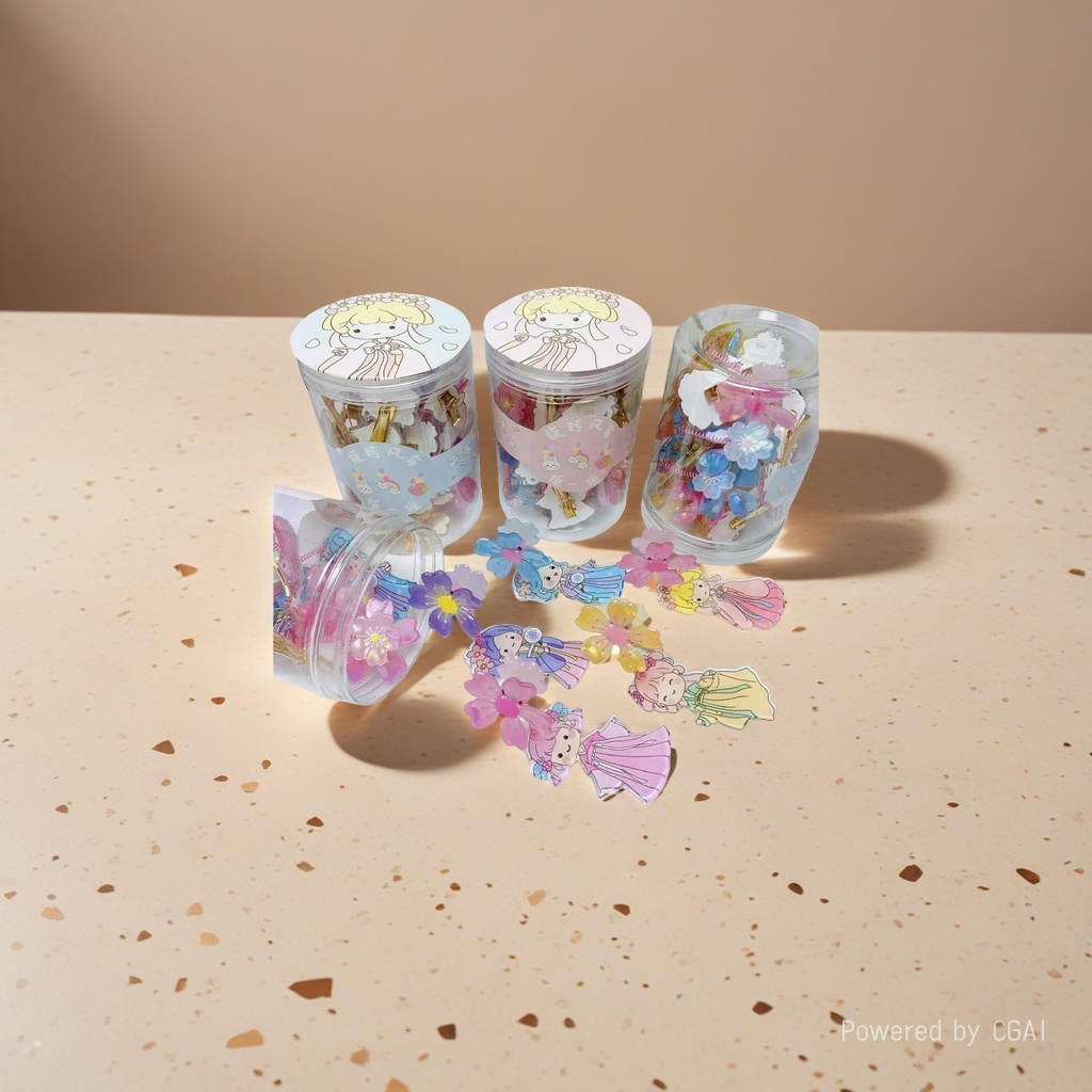 可爱卡通女孩风车弹簧夹玩具糖风车玩具鱼竿小风筝童车儿童车产品图