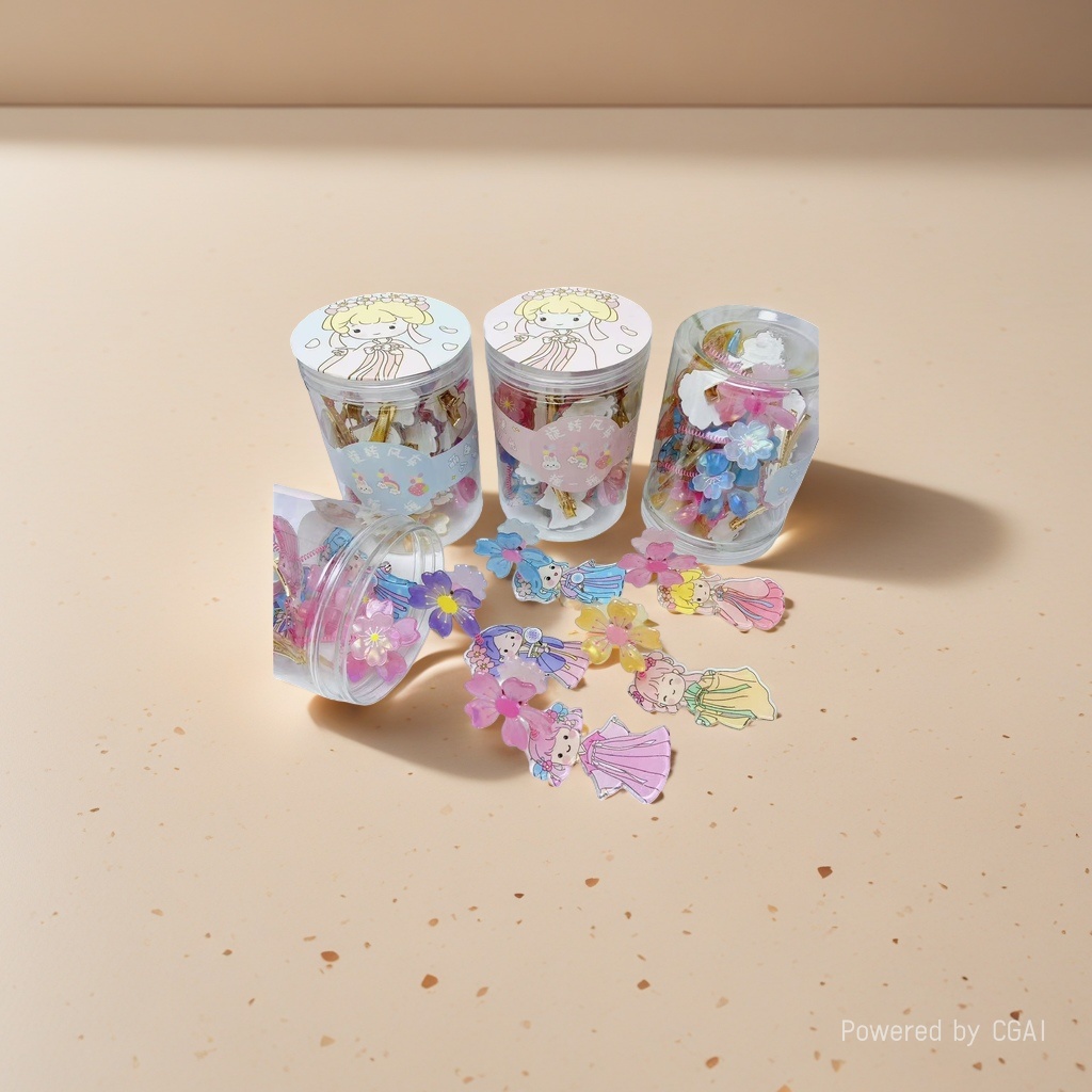 可爱卡通女孩风车弹簧夹玩具糖风车玩具鱼竿小风筝童车儿童车