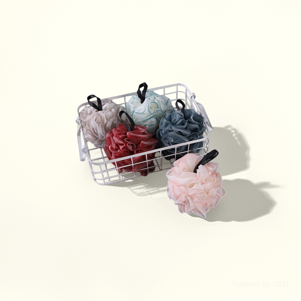 Wholesale bath flower bath products: Non-dispersing large-sized bath balls for scrubbing and back rubbing. New algae flower gradient super soft bath balls Specification image