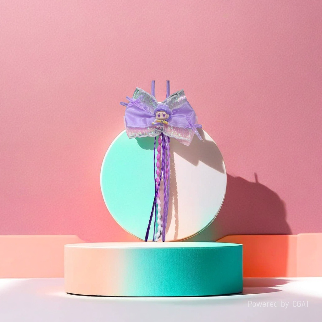 Purple bow pearl headband, Hanfu headband, women's hair accessory Application Scenario