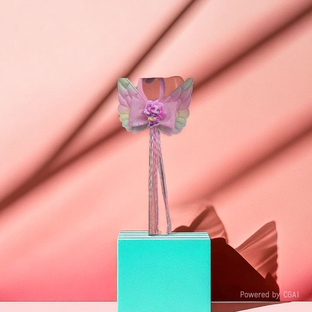 Pink bow pearl headband, Hanfu headwear, hair accessory headband Specification image
