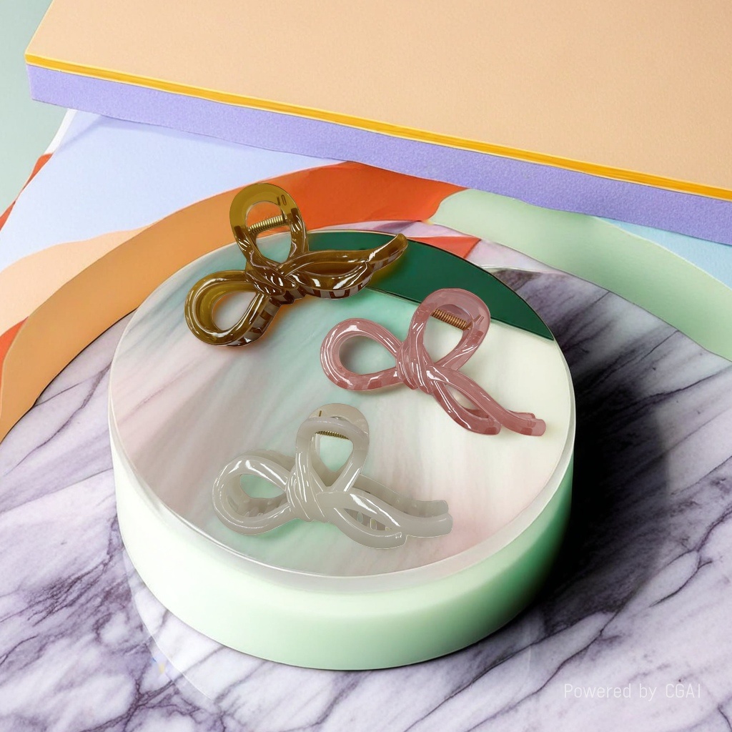 Transparent material banana clip shark hairpin, fashionable and simple large hairpin