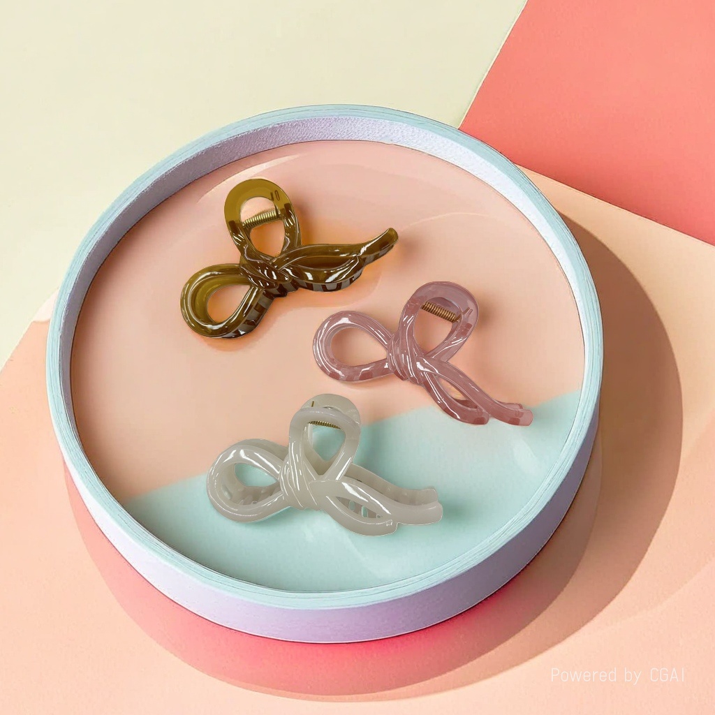 Transparent material banana clip shark hairpin, fashionable and simple large hairpin Specification image