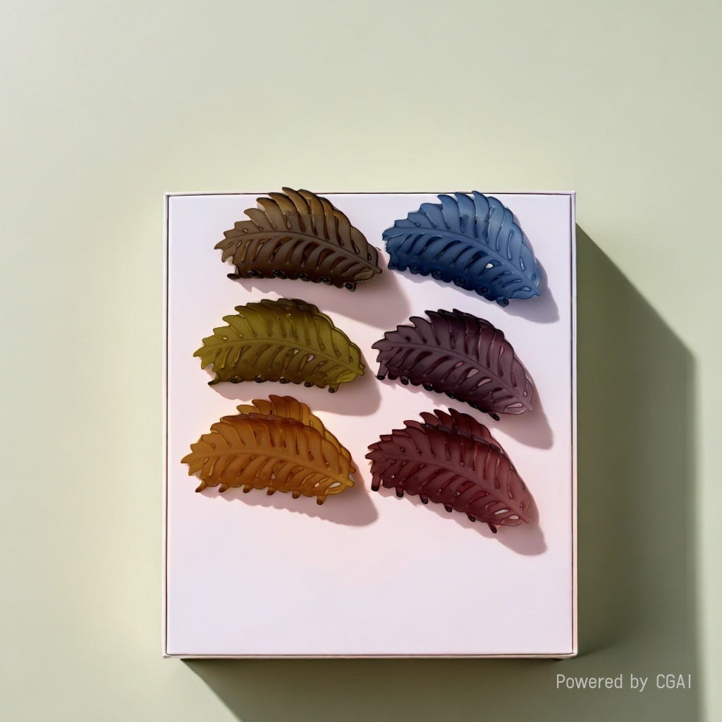 Leaf-shaped hair clips, shell hair bands, acetic acid accessories, Hanfu head ornaments Application Scenario