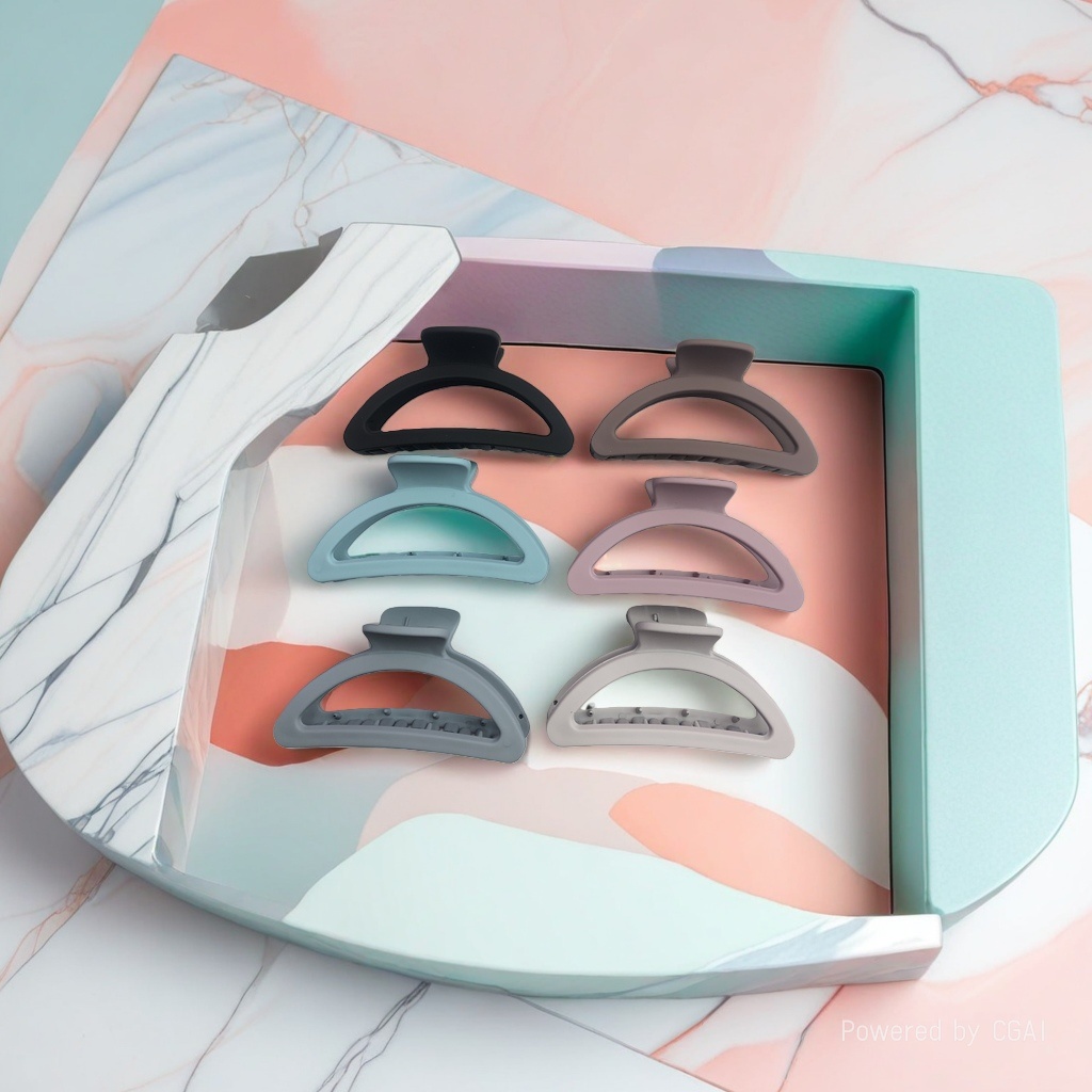 Shark clips, banana clips, grab clips, hairpins and hair clips are available in three colors. Large anti-slip hair styling wonder